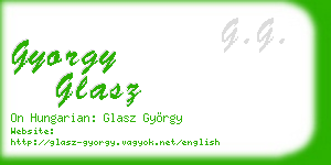 gyorgy glasz business card