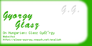 gyorgy glasz business card